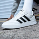 Adidas (adidas) sneakers men's shoes 2025 autumn new sports shoes low-top breathable casual shoes wear-resistant lightweight white shoes breathable white shoes/new arrival/hot-selling model 42 (inner length 260mm)