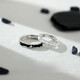Ji Sifan's light luxury couple's ring, fashionable ring, wedding, proposal, anniversary, birthday, Valentine's Day, high-end practical gift for girlfriend, Morning and Dusk Pair of Rings