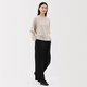 MUJI Women's Wool Washable Medium Gauge Crew Neck Sweater Women's Sweater 25 Winter Women's Oatmeal M (160/84A)