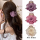 Xiao Panda New Chinese Style Purple Rose Hair Clip Women's 2025 New Flower Small Clip Half-tied Hair Accessory 3# Pink Rose Clip