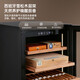 Husky HCK cigar cabinet multi-functional constant temperature and humidity humidification cabinet mini office household solid wood cedar wood alcohol-cured bare-nourished energy-saving air-cooled frost-free wine cabinet about 300 pieces black gold-constant temperature and humidity air-cooled 67L