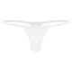 Men's thong sexy underwear high elastic thin mesh soft transparent breathable sexy seamless men's T-pants with thin straps white S