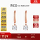 Trendy Acer round flash 18K gold diamond earrings color gold earrings fashion high-end birthday gift for girlfriend red 18K single style