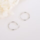 S925 silver large and small earrings, fashionable hoop earrings, Korean style simple plain silver high-end earrings earrings sterling silver 1.5 tube 50mm 925 silver