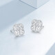 Mengjinyuan platinum PT950 crushed ice four-leaf clover earrings as a birthday gift for girlfriend