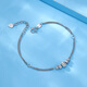 Luxury Pearl PT950 Passepartout Platinum Bracelet Fashionable Light Luxury Gift for Girlfriend 3.51g