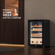 Husky HCK cigar cabinet multi-functional constant temperature and humidity humidification cabinet mini office household solid wood cedar wood alcohol-cured bare-nourished energy-saving air-cooled frost-free wine cabinet about 300 pieces black gold-constant temperature and humidity air-cooled 67L