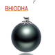 Bhiodha black pearl pendant white gold exquisite solid leaf style gift for mother or girlfriend 90-100mm
