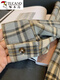 Woodpecker (TUCANO) brushed plaid shirt women's design niche autumn and winter loose retro Hong Kong style inner top long-sleeved shirt gray plaid warm color button one size XOX
