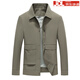 BOSS Spring and Autumn Men's Jacket 2025 New High-end Light Luxury Early Autumn Wear Casual Pilot Jacket No Ironing Khaki 2XL 185 Suitable for 155-170Jin Jin is equal to 0.5 kg