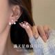 Ruihongxiang 999 sterling silver earrings, baby's breath pearl earrings for women, light luxury high-end earrings 2025 new popular earrings 999 sterling silver earrings, baby's breath pearl earrings