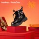 Balabala children's shoes girls Martin boots glossy 2026 new spring and autumn baby boots zipper style New Year's anti-slip love shape