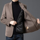 Jiangong international brand men's high-end woolen suit jacket men's winter new wool business casual suit men's single suit gray XL 180