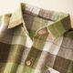 October Mommy (octmami) October Mommy fashion plaid lapel shirt soft and comfortable fabric breathable green 120