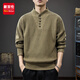 New Balance American military style tough guy Henry collar sweater men's winter new high-end retro long-sleeved bottoming sweater trend 2320 rich green regular XL