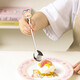 Lulu pig co-branded stainless steel spoon cute household children's eating spoon dessert spoon LULU pig stainless steel table spoon-croissant
