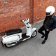 Boundary-breaking Kara commemorative high-end 2025 fuel scooter with front and rear disc brakes Glacier White ABS Supreme Edition