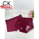 CK红色本命年情侣内裤纯棉结婚红色夫妻性感内衣套装大码胖MM200斤 12185酒红 3XL 女XXL+男