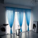Befulang Nordic simple light-transmitting curtain gauze solid color finished gauze curtain Japanese style bedroom bay window balcony living room gauze customized piece white 1.5 meters wide * 2.7 meters high (Velcro)