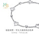 Chow Sang Sang Pt950PetChat kitten bracelet for women 90419B priced at 19cm 5.65g