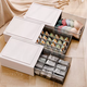Yusenyi Underwear Storage Box Drawer-type Household Underwear and Socks Organizer Box Underwear and Socks Organizing Box Three-in-one Separated Storage Box for Underwear Unchecked Ordinary Style White (Compared to Large Sizes)