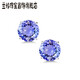 Lanlian 1.8 carat tanzanite earrings for women 14K gold colored gemstone couple earrings 6mm classic earrings gift