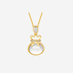 Saturday Fortune (ZLF) S925 silver chalcedony necklace small lucky bag pendant for girlfriend’s birthday gift pendant chain length 40+5cm