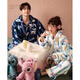 Gongdie Thermal Storage Disney Stitch Coral Velvet Couple Pajamas Women's Thickened Men's Cartoon Home Clothes