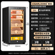 CIGARLOONG 39C cigar cabinet, constant temperature and humidity, cedar wood alcohol maintenance compressor air-cooled cabinet, fashionable curved household small mini energy-saving silent compressor cigar cabinet, 39C star gray box maintenance model, compressor refrigeration + cedar wood cigar basket
