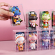 Popmart bubble mart figure storage display stand transparent acrylic dust-proof blind box storage box display box 4 pieces standard 6.5*5.5*9.5cm