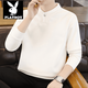 Playboy (PLAYBOY) Henry collar sweatshirt men's long-sleeved T-shirt men's spring and autumn half turtleneck inner layering shirt men's slim fit clothes 77012 white M recommended 90-105Jin Jin equals 0.5 kg