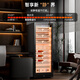 Kelong 608C cigar cabinet, constant temperature and humidity, water ion ammonia removal, smart WiFi, IoT control, air-cooled cedar wood liner shelf, alcohol feeding, water circulation compressor, refrigeration cigar cabinet, obsidian black 1 sober cigar cabinet + cedar wood liner shelf + purified ammonia + WiFi