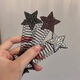 Zan Yingmei Star Internet celebrity high-end hair accessories five-pointed star bangs combing and hair sorting artifact children and adults universal hair clip star style 1 pack random color