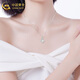 China Gold (CHINA GOLD) pt950 platinum necklace for women, platinum crushed ice four-leaf clover pendant, Valentine's Day birthday gift for girlfriend and wife PT950-crushed ice four-leaf clover pendant, free S925 chain, about 1.6g