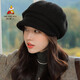 Scarecrow (MEXICAN) Hat Women Korean Version Versatile Ins Octagonal Beret Autumn and Winter Fashion British Simple Internet Celebrity Painter Hat White One Size