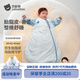 Betis baby sleeping bag, vernix leather constant temperature children's all-in-one sleeping bag, infant anti-kick quilt, double layer for all seasons, Beiyu Blue M, Beiyu Blue, spring and autumn double layer, room temperature 18-24, S size 55-70cm (recommended for 0-9 months)