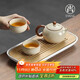 Shangyanfang Ru Kiln Kung Fu tea set complete set with tea tray for one person high-end ceramic high-end household tea cup teapot utensil set
