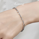 GsunG platinum oval laser bead bracelet for women PT950 pure platinum laser bead small flower chain niche design priced by gram contact before bidding