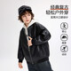 ASK JUNIOR children's jacket 2025 autumn medium and large children's trendy cool leather motorcycle style jacket boys soft and skin-friendly black