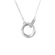 Möbius Ring Platinum Necklace for Men and Women PT950 Platinum Plain Chain Clavicle Chain Mid-Autumn Festival Gift for Boyfriend and Girlfriend Platinum Möbius Necklace for Women + Certificate