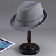 Ye Yu woolen hat middle-aged and elderly autumn and winter fashion gentleman men's dad British jazz hat plaid gray L58-59CM