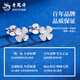Lao Fengxiang PT950 platinum lucky four-leaf clover earrings for women new broken birthday gift for girlfriend and wife Mid-Autumn Festival gift platinum lucky four-leaf clover earrings about 2.2g brand gift box