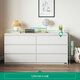 Quanyou Home simple style furniture living room TV cabinet side cabinet multi-layer storage bedroom storage cabinet large capacity six-drawer cabinet