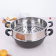 Yusenyi steamer stainless steel integrated basket wok stew pot steaming grid thickened and high grate round electric pot steamer layer steamer 24cm