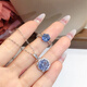 Paraiba Octagonal Millennium Rose Cut Necklace Pendant Inlaid with High Carbon Diamond Tanzanite Blue Earrings Rose Flower Ring Tanzanite Blue Earrings Price for a Pair