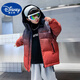 Disney (Disney) Boys' Winter Gradient Blue Ski Hooded Down Jacket 2025 New Children's Winter Washable Thick Jacket Fashion Orange 90 Comfort Velvet Heat Storage and Cold Resistance 160 cm