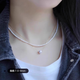 Dishi Jingyi Zhengyuan light bulb akoya seawater pearl necklace single pendant 18K gold birthday gift for girlfriend 6.5-7mm about 40cm