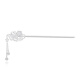 Lao Fengxiang Pure Silver Butterfly Tassel Hairpin Pure Silver Hair Accessories Exquisite High-end Fashion Gifts Must-have for Girlfriends and Wife Pure Silver Butterfly Tassel Hairpin (15g)