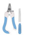 Pet Nail Clipper Set File Stainless Steel Cat and Dog Nail Clipper Cleaning and Beauty Supplies Blue Set-Large Factory Direct Sales