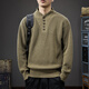 New Balance American military style tough guy Henry collar sweater men's winter new high-end retro long-sleeved bottoming sweater trend 2320 rich green regular XL